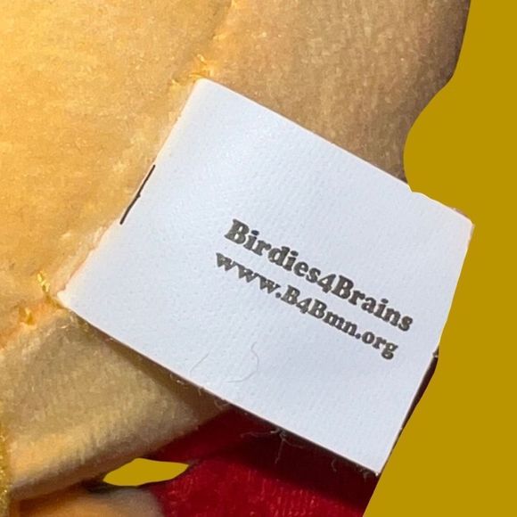 2019 Birdies4Brains Plush Stuffed Animal Toy Super Hero Cape Bird Brain Toy - Picture 3 of 5